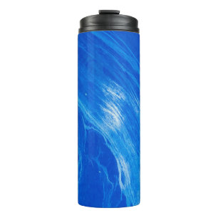 Ocean Blue Waves Sommerzeit Thermosbecher