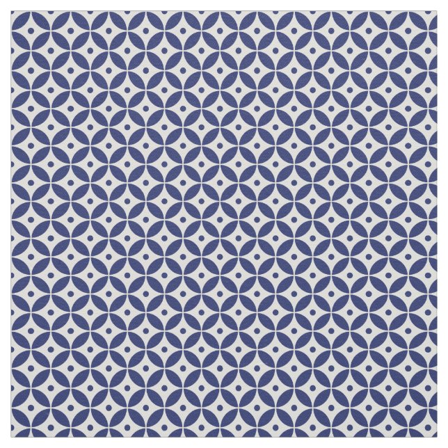 Ocean Blue & White Geometric Muster. Küste Stoff (Muster)