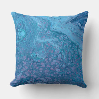 Ocean Breeze 3 Blue Purple Abstract Accent Pillow Kissen