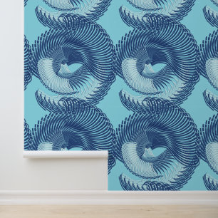 Ocean Breeze Blue Abstrakt Tapete