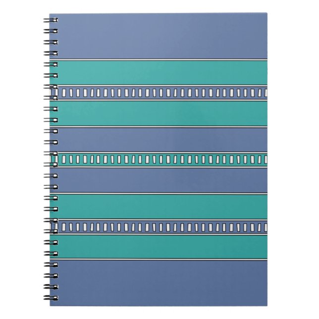 Ocean Breeze Stripes Notizblock (Vorderseite)