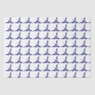 Ocean Buoy and Seagulls DIY Colors Blue Seidenpapier