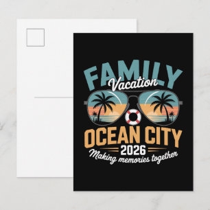 Ocean City Beach Ankündigungspostkarte