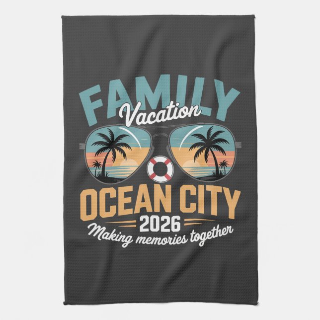 Ocean City Beach Geschirrtuch (Vertikal)