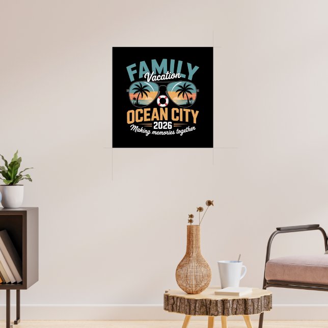 Ocean City Beach Poster (Wohnzimmer 3)