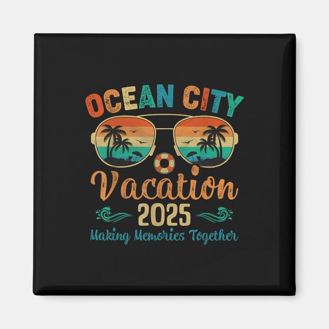 Ocean City Beach Vacation 2025 Friends Family Summ Magnet (Vorne)