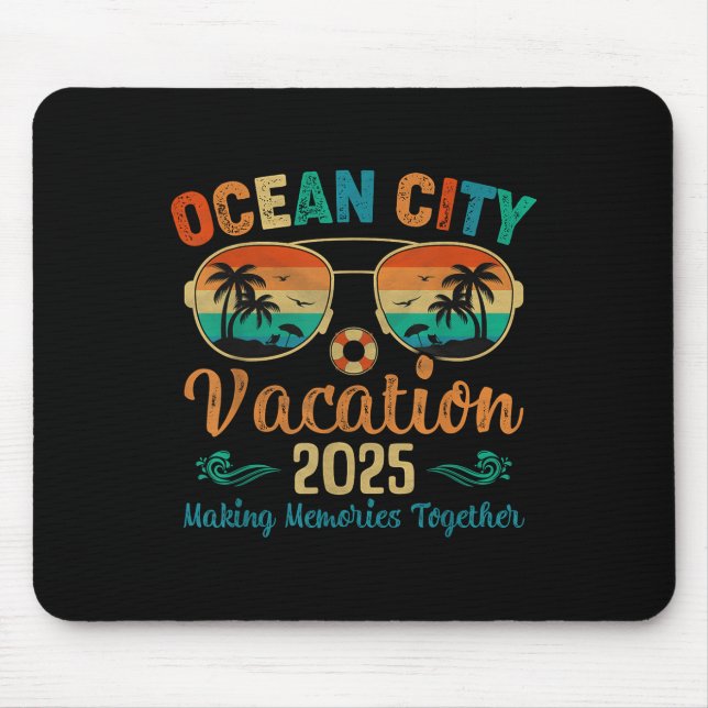 Ocean City Beach Vacation 2025 Friends Family Summ Mousepad (Vorne)