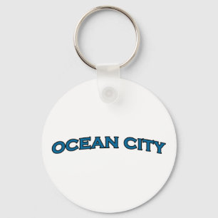 Ocean City Maryland Arted Text Logo Schlüsselanhänger