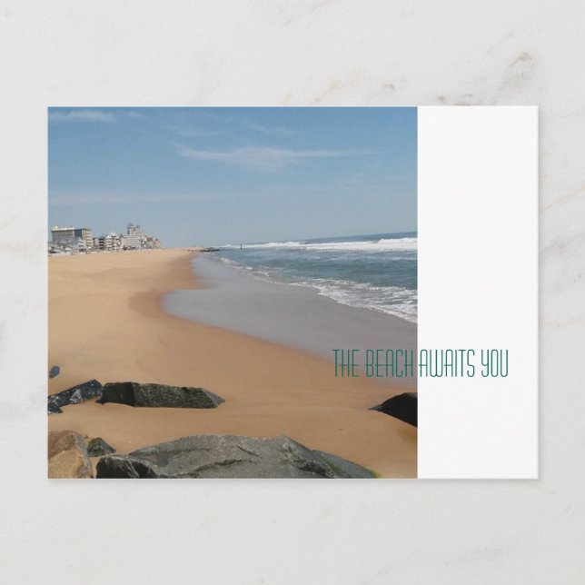 Ocean City Maryland, Beach Postkarte (Vorderseite)