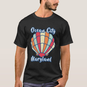 Ocean City Maryland Beach Seashell Scallop Muschel T-Shirt