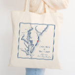 Ocean City Maryland Elegant Navy Hochzeit Willkomm Tragetasche<br><div class="desc">Lassen Sie sich von unseren marineblauen Chesapeake Bay-Taschen mit thematischen Gastgeschenk Hochzeiten beeindrucken, die sich perfekt für Ihre Ocean City, Maryland Hochzeit im Ocean Pines Beach Club, Princess Royale Oceanfront Resort, Clarion Resort Fontainebleau Hotel, Dunes Manor Hotel oder The Grand Hotel & Wellness-Center eignen. Diese eleganten Begrüßungssäcke zeichnen sich durch...</div>