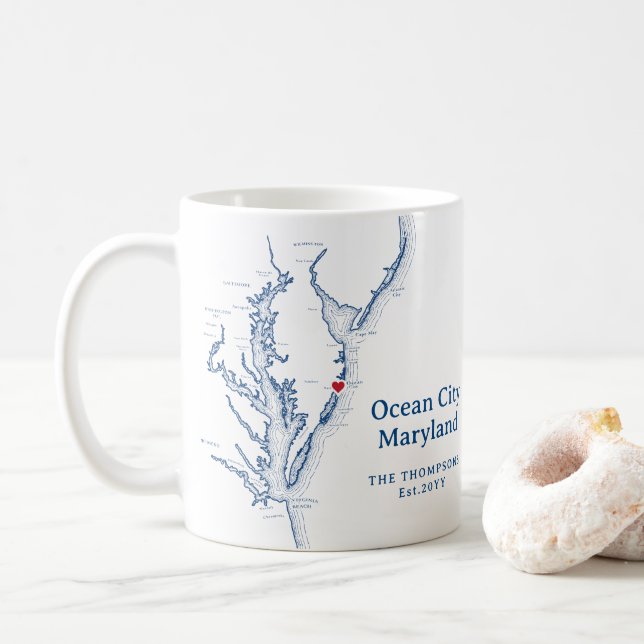 Ocean City Maryland Gift Kaffeetasse (Mit Donut)