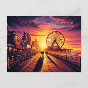 Ocean City, Maryland Goldene Stunde Postkarte