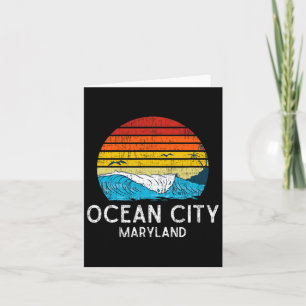 Ocean City Maryland Md Vintage Strand Ozean Famili Karte