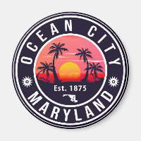 Ocean City Maryland Retro Sunset Souvenirs 60er