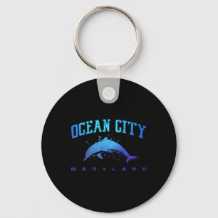 Ocean City Maryland Strandliebhaber Urlaub Delfin Schlüsselanhänger