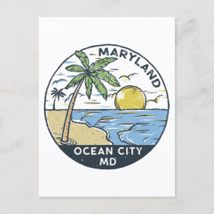 Ocean City Maryland Vintag Postkarte