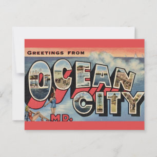 Ocean City MD Begrüßung Postkarte