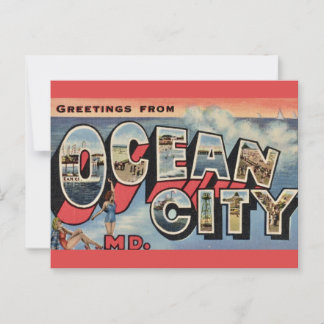 Ocean City MD Begrüßung Postkarte