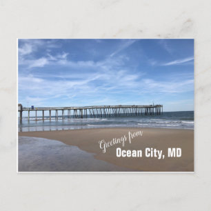 Ocean City, MD Pier Postcard Feiertagspostkarte