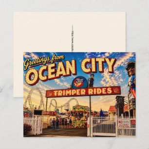 Ocean City MD Vergnügungspostkarte Postkarte