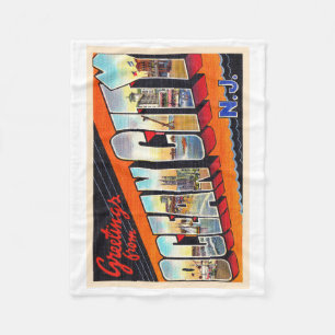 Ocean City New Jersey NJ Large Letter Postcard Fleecedecke