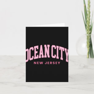 Ocean City New Jersey Nj Retro Preppy Rückblick Fr Karte