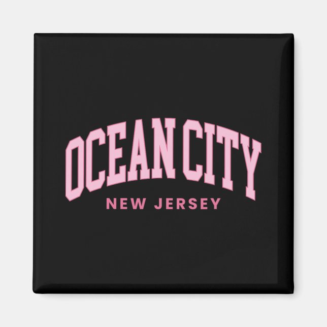 Ocean City New Jersey Nj Retro Preppy Throwback Wo Magnet (Vorne)