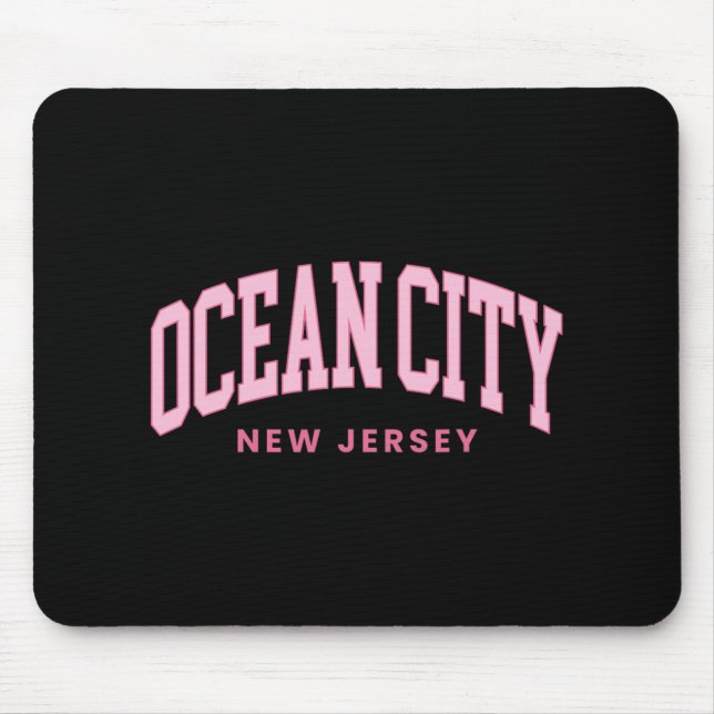 Ocean City New Jersey Nj Retro Preppy Throwback Wo Mousepad (Vorne)