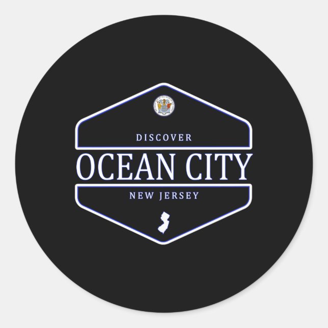 Ocean City New Jersey Ocean City Nj Runder Aufkleber (Vorderseite)