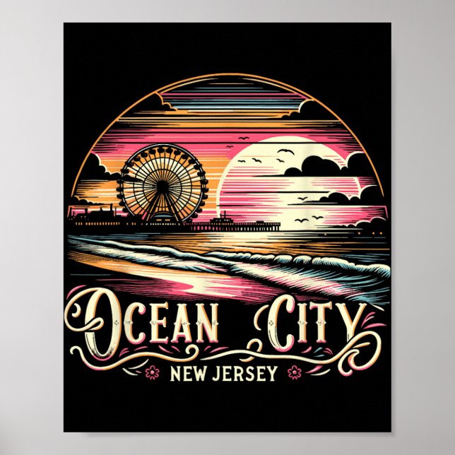 Ocean City New Jersey Travel Summer Family Vacatio Poster (Vorne)
