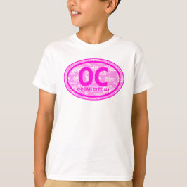 Ocean City NJ Pink Floral Beach Tag Hoodie T-Shirt
