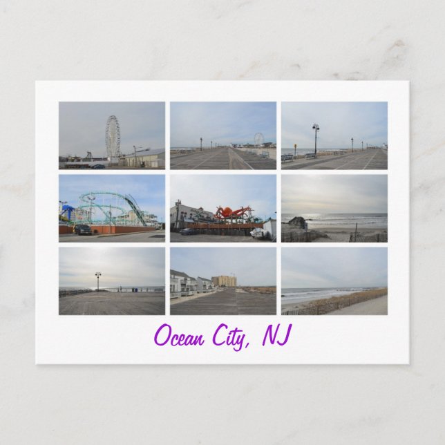 Ocean City NJ Postkarte (Vorderseite)