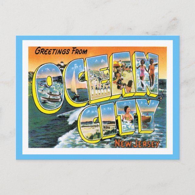 Ocean City NJ United Staaten City Postkarte (Vorderseite)