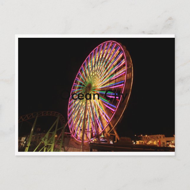 Ocean City Riesenrad Postkarte (Vorderseite)