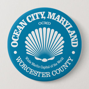 Ocean City (Seashell) Button