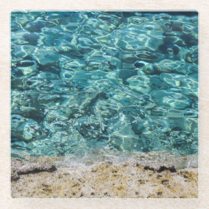 Ocean Clear Türkise Wasser Sandy Beach Untersetzer