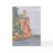 "Ocean Cliff" Aquarellfarbenkarte Grußkarte