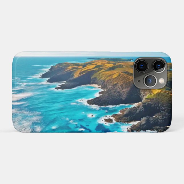 Ocean Cliffs: Wilde Küste Case-Mate iPhone Hülle (Rückseite (Horizontal))