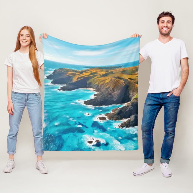 Ocean Cliffs: Wilde Küste Fleecedecke (Beispiel)