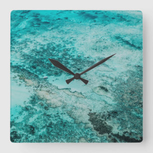 Ocean clock quadratische wanduhr