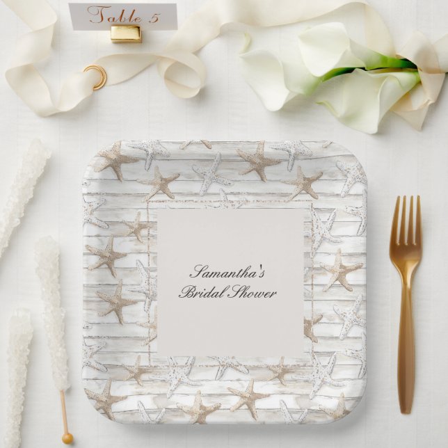 Ocean Coast View Brautparty Pappteller (Hochzeit)