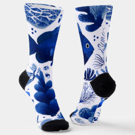 Ocean Coral Reef Crew Socks for men or women Socken