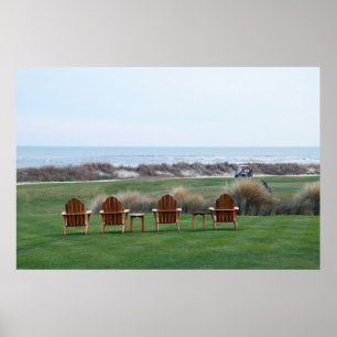 Ocean Course Chairs, Insel Kiawah, South Carolina Poster
