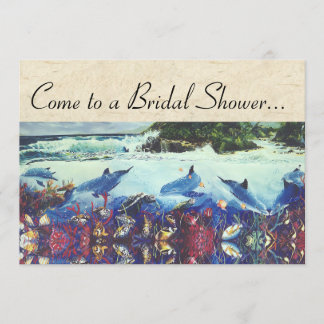Ocean Dolphin Sea Turtle Fish Brautparty laden Einladung