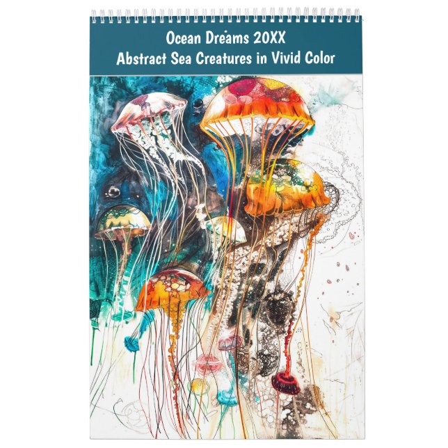 Ocean Dreams 2026 – Abstract Sea Creatures in Vivi Kalender (Titelbild)