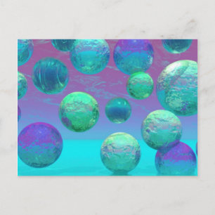 Ocean Dreams - Aqua and Violet Ocean Fantasy Postkarte
