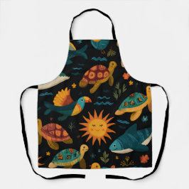 Ocean Drift All-Over Print Apron Gift Schürze