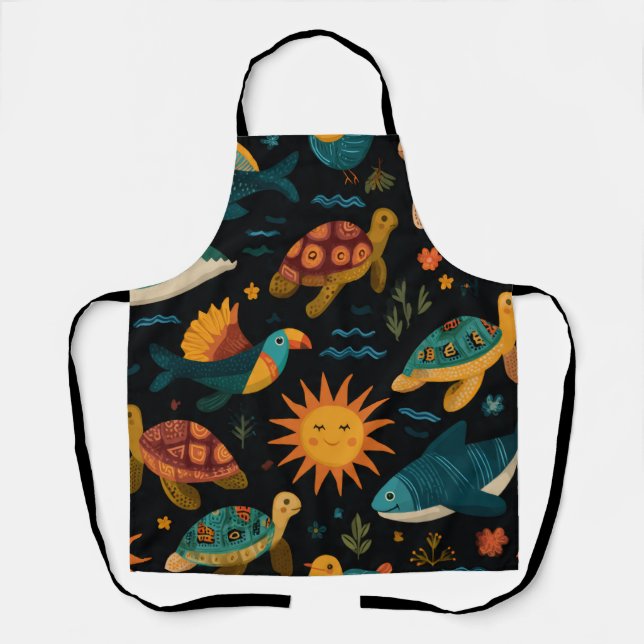 Ocean Drift All-Over Print Apron Gift Schürze (Vorderseite)