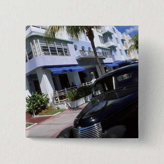 Ocean Drive, Miami Beach Florida Button (Vorderseite)